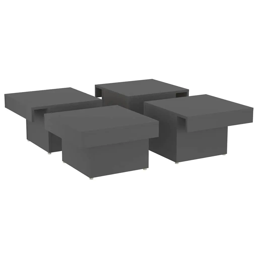 Coffee Table Grey 90x90x28cm Accent Living Room Centre Table Engineered Wood