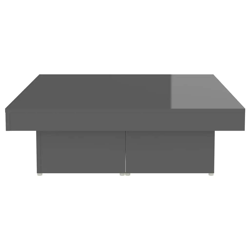 Coffee Table Grey High Gloss 90cm Modern Living Room Centre Table 28cm