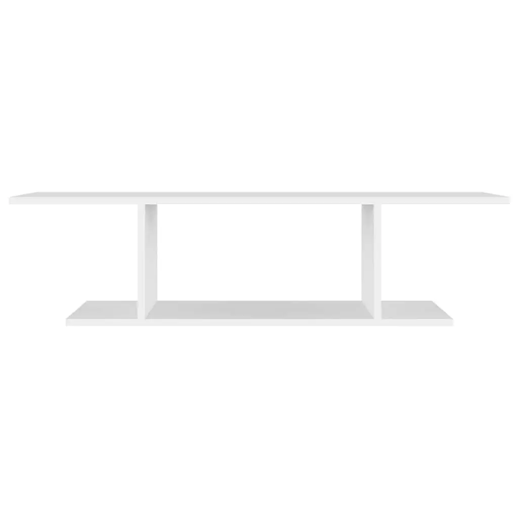 Wall Mounted TV Cabinet White Open Shelving Storage Unit 103 x 30 x 26.5 cm