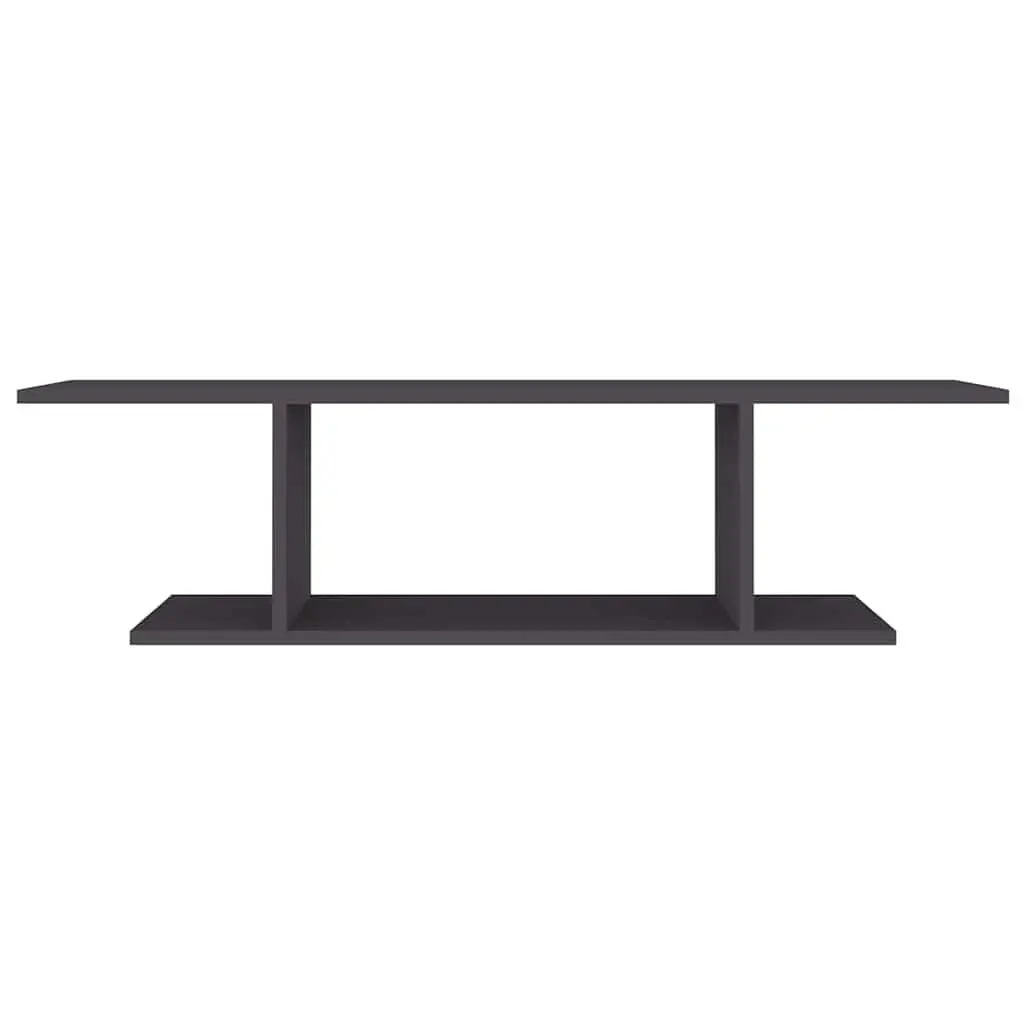 Floating Shelf Unit Grey Wall Mounted TV Cabinet Media Storage 103x30x26.5cm