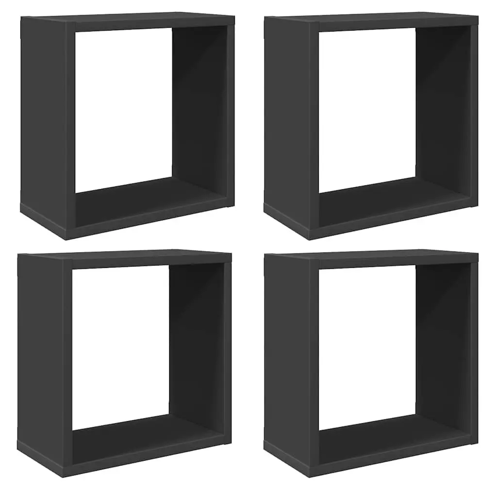 Wall Cube Shelves Grey Floating Storage Display 30 x 15 x 30 cm