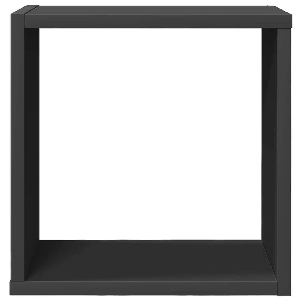 Wall Cube Shelves Set Grey Floating Storage Display Organizer 6 Piece
