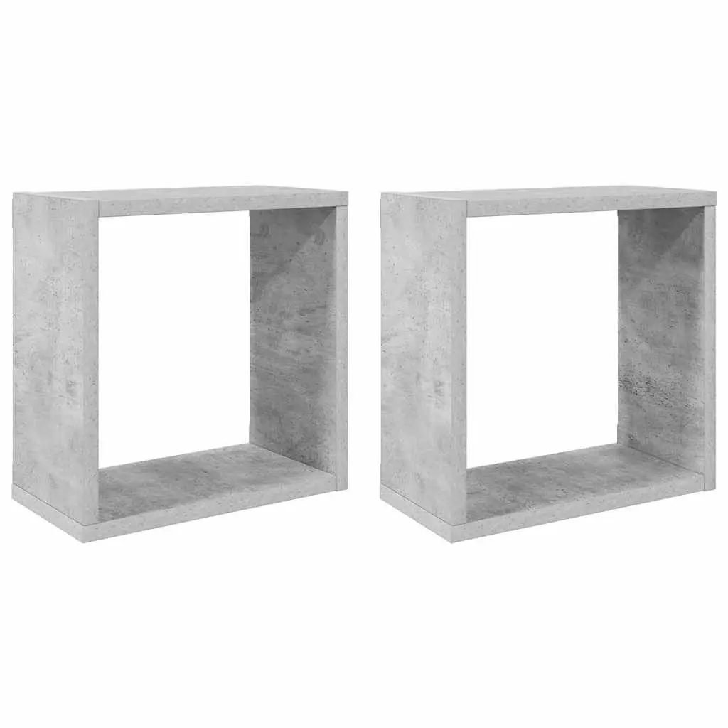 Wall Cube Shelves Grey Floating Storage Display 30 x 15 x 30 cm