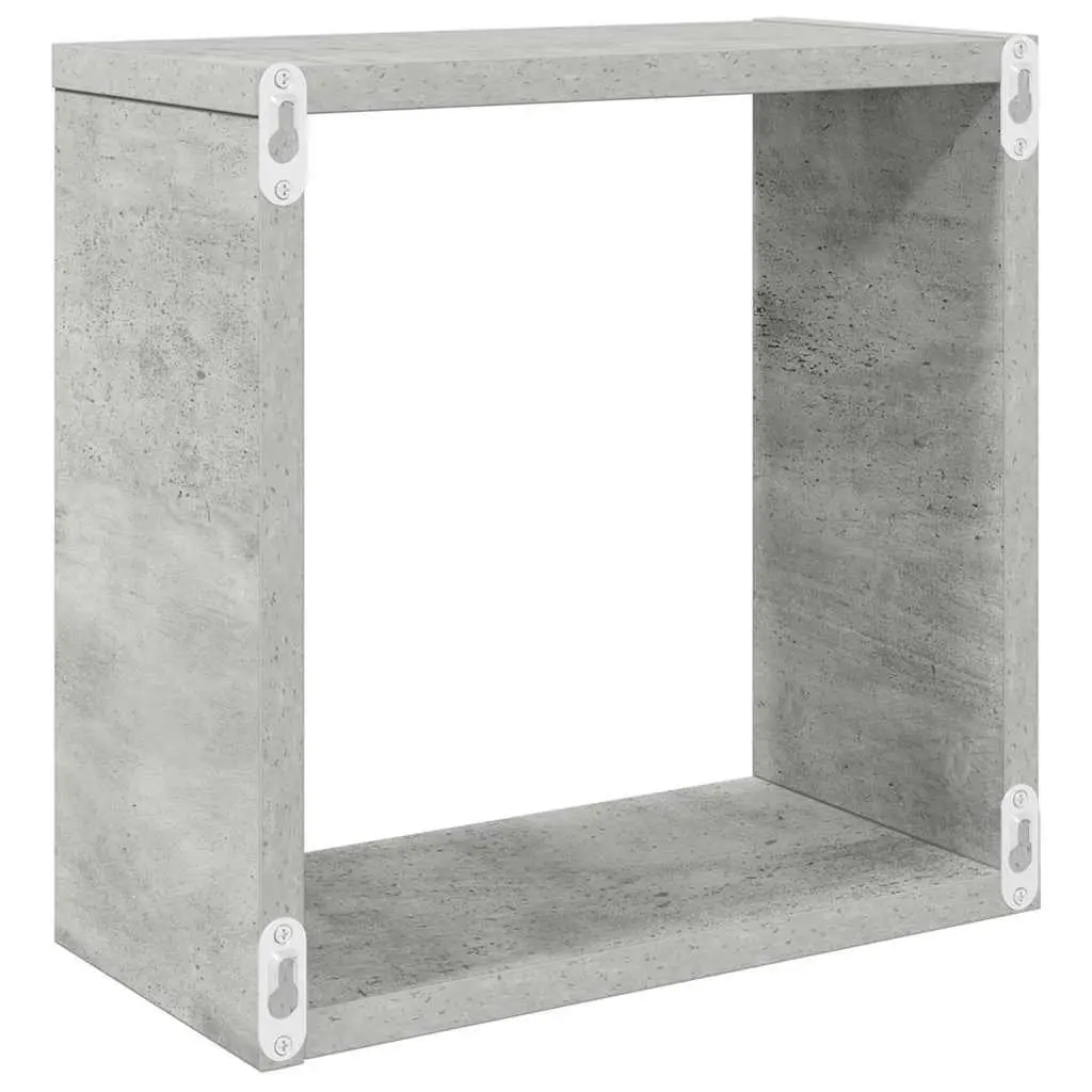 Wall Cube Shelves Grey Floating Storage Display 30 x 15 x 30 cm