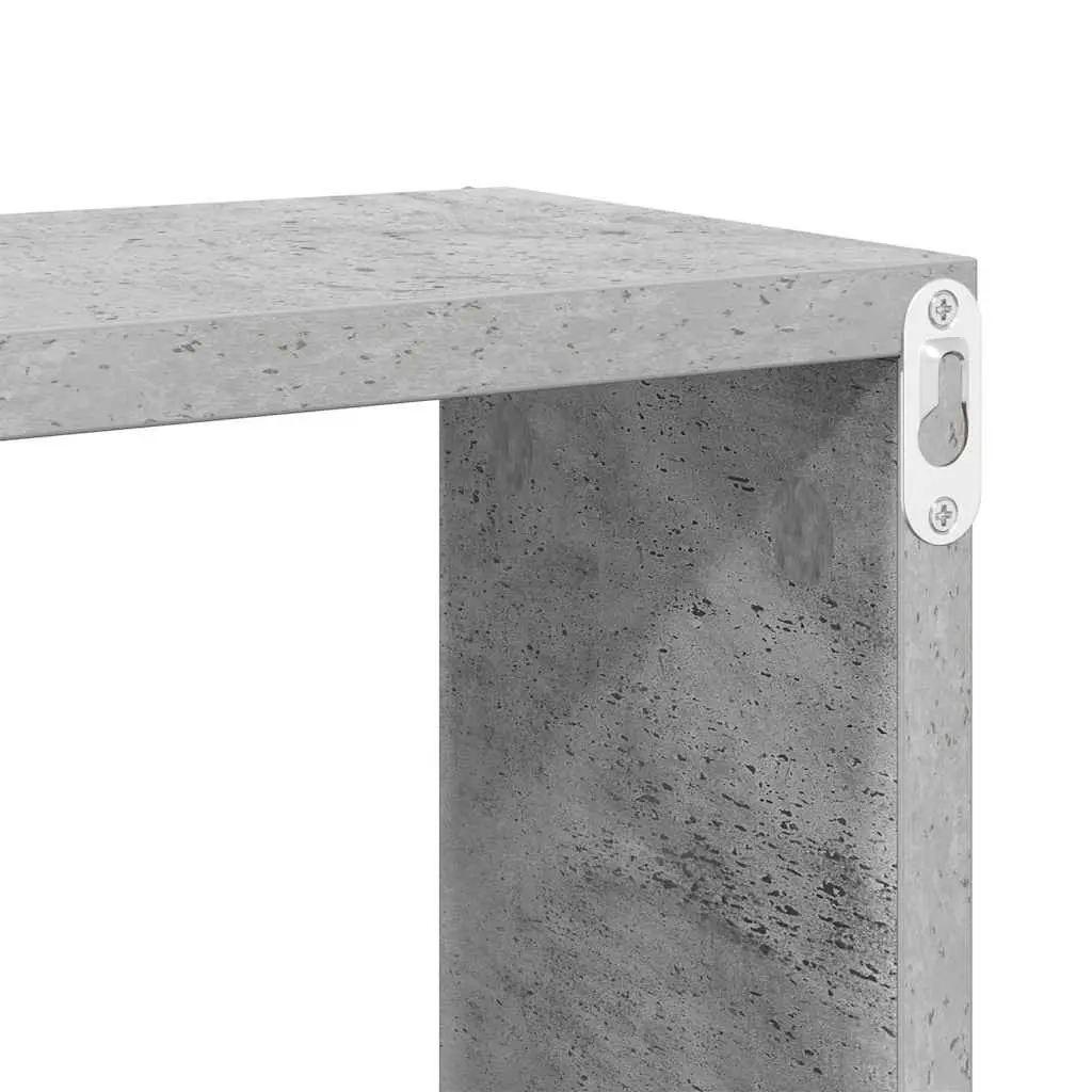 Wall Cube Shelves Grey Floating Storage Display 30 x 15 x 30 cm