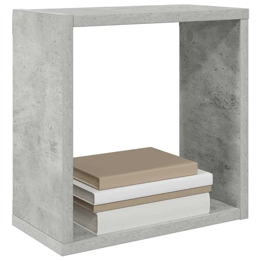 Wall Cube Shelves Grey Floating Storage Display 30 x 15 x 30 cm