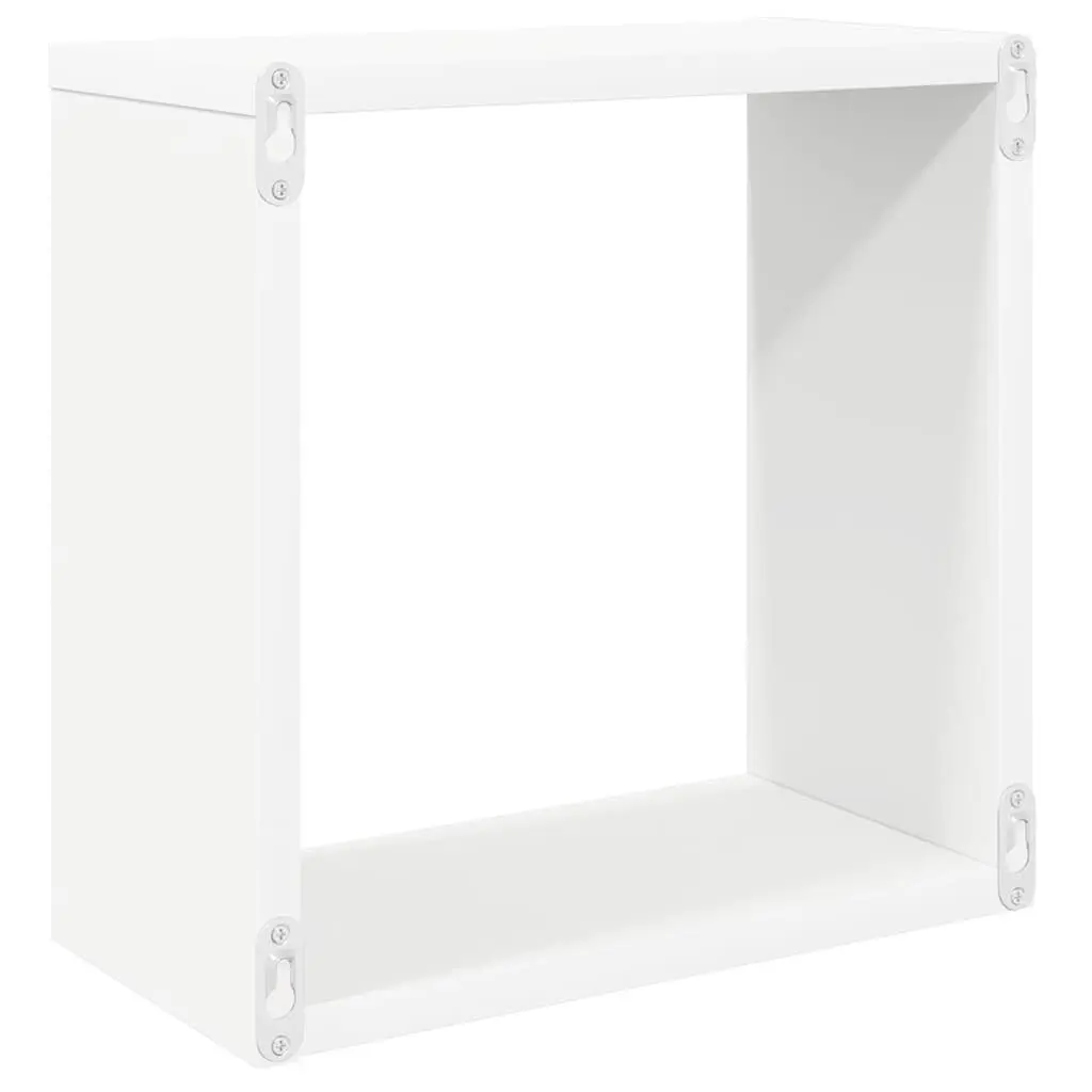 Wall Cube Shelves Set White Sonoma Oak Floating Storage Display Organizer 30 x 15 x 30 cm