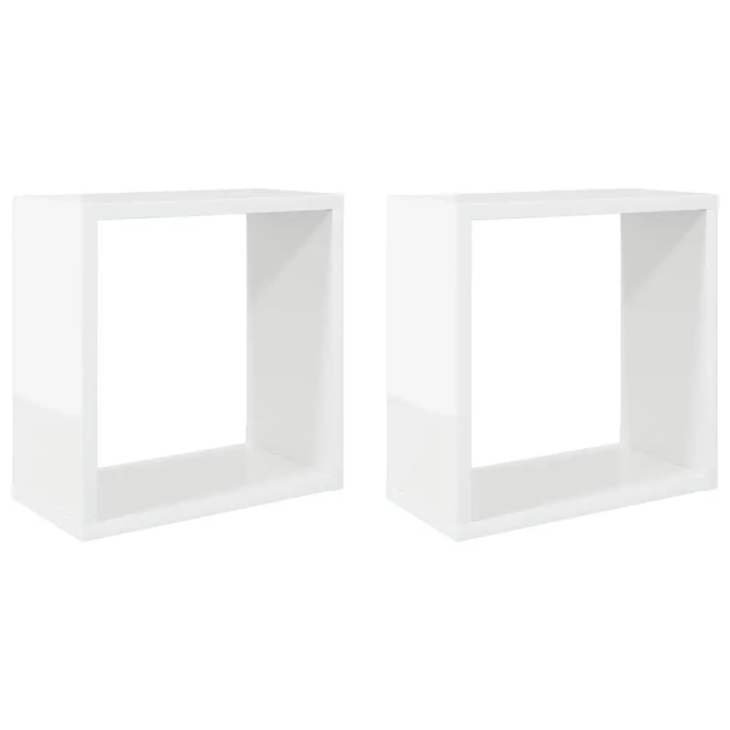Wall Cube Shelves Floating Storage Display White 30x15x30 cm