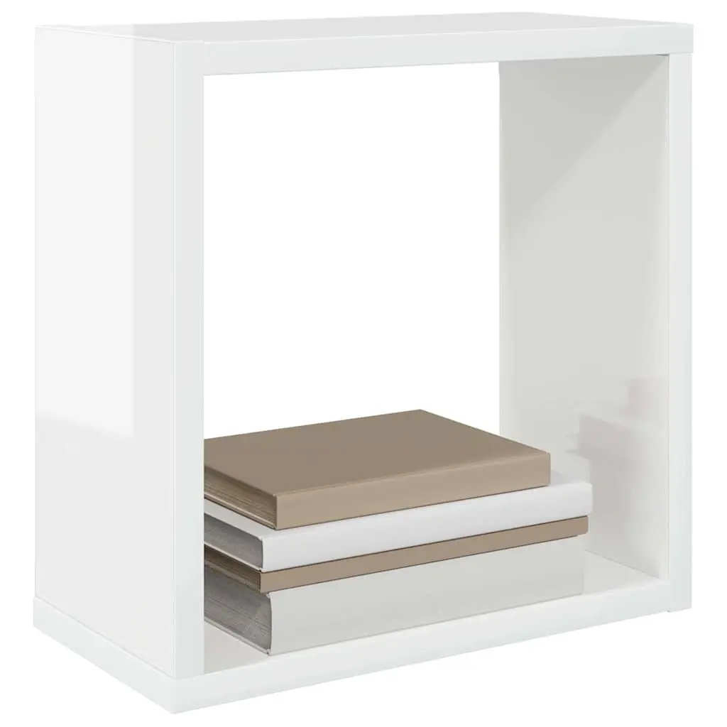 Wall Cube Shelves Floating Storage Display White 30x15x30 cm