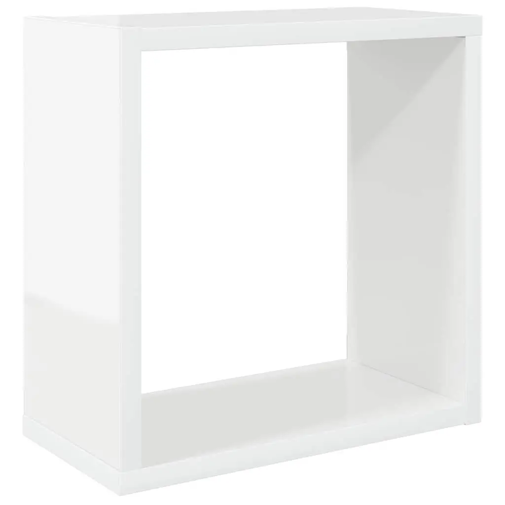 Wall Cube Shelves White Floating Storage Display Organizer 4 Pieces