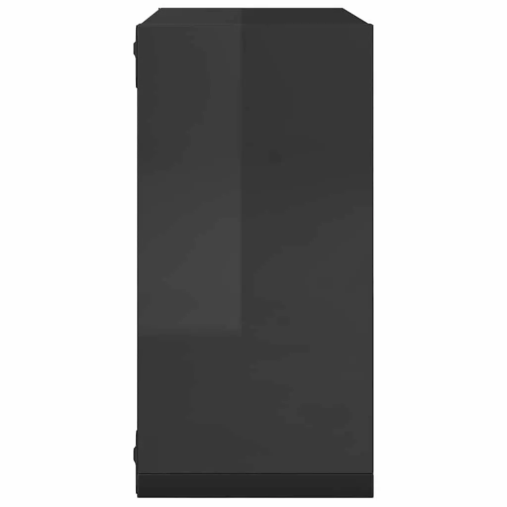 Wall Cube Shelves Grey Floating Storage Display Organizer 30 x 15 x 30 cm 2 Piece