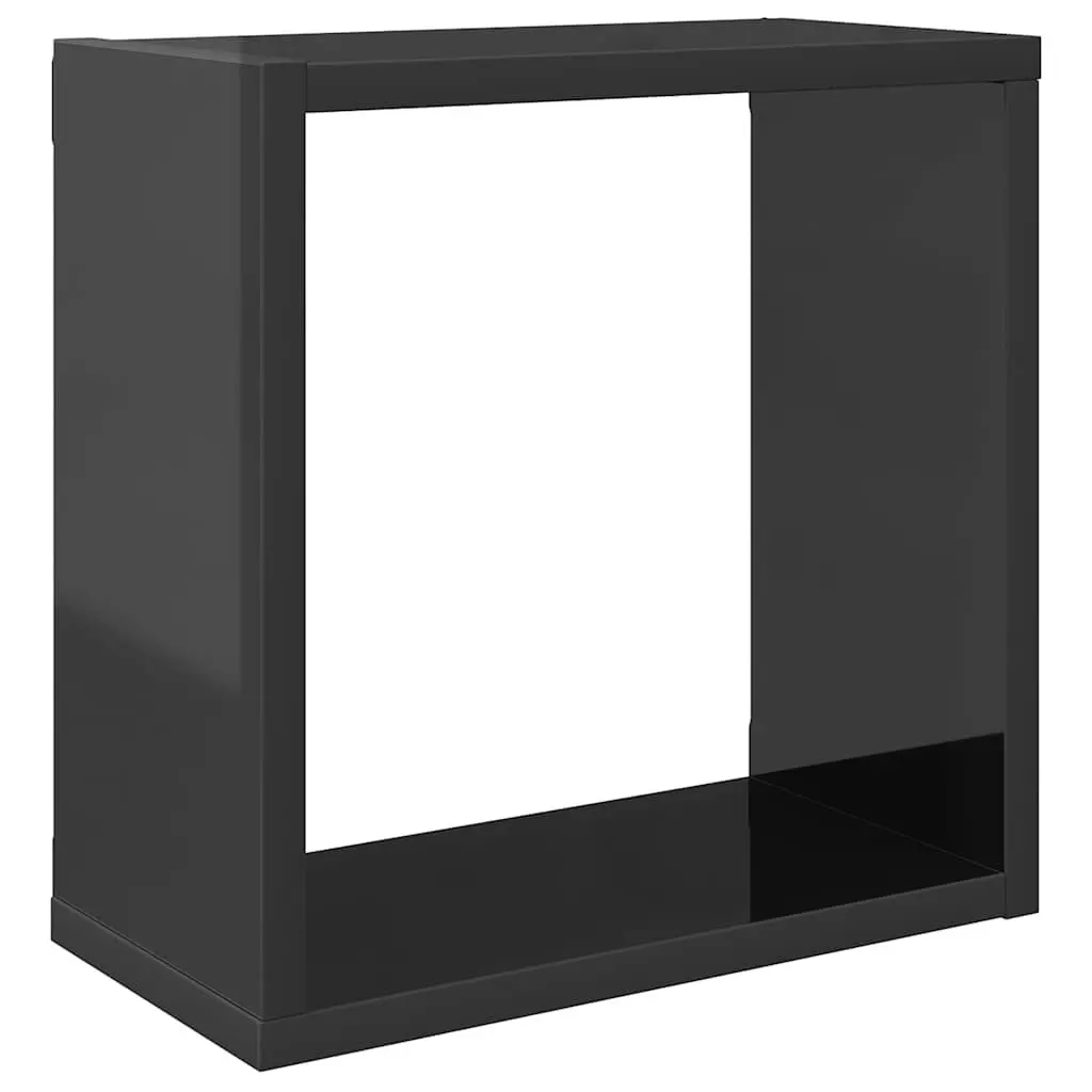 Wall Cube Shelves Grey Floating Storage Display 6 Piece Organizer