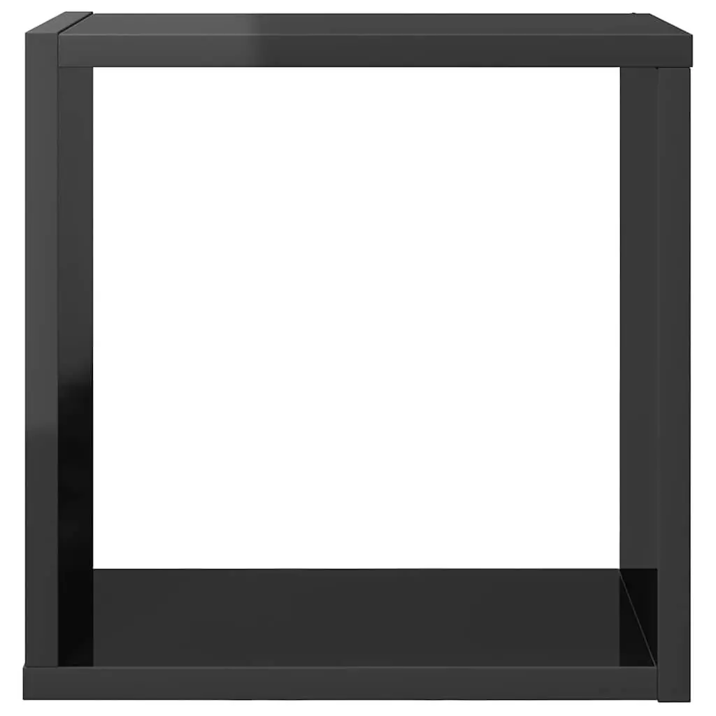 Wall Cube Shelves Grey Floating Storage Display 6 Piece Organizer