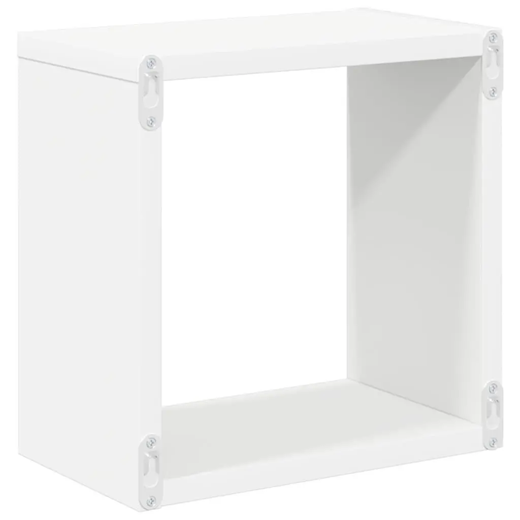 Wall Cube Shelves Floating Storage Display Organiser White 4 Piece