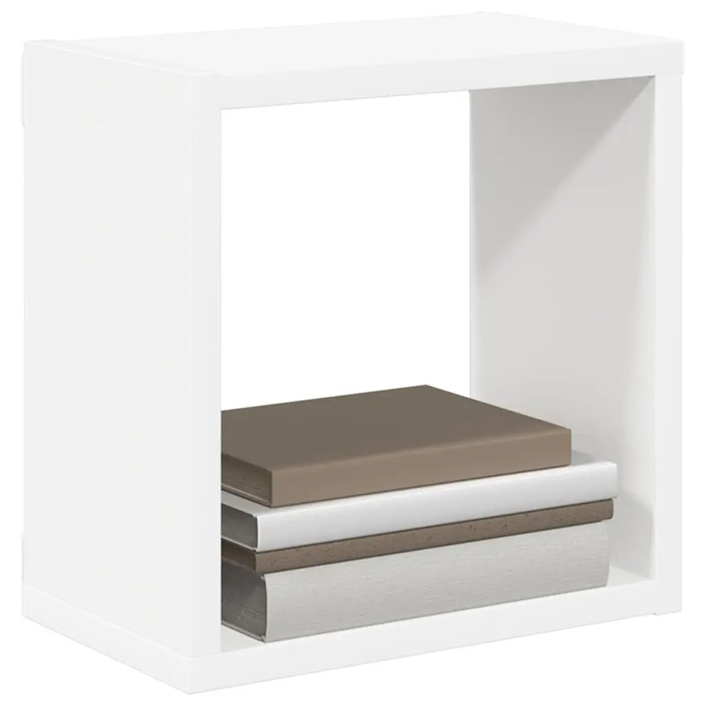 Wall Cube Shelves Floating Storage Display Organiser White 4 Piece