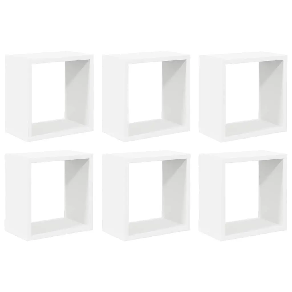 Wall Cube Shelves White Floating Storage Display Organiser 26 x 15 x 26 cm