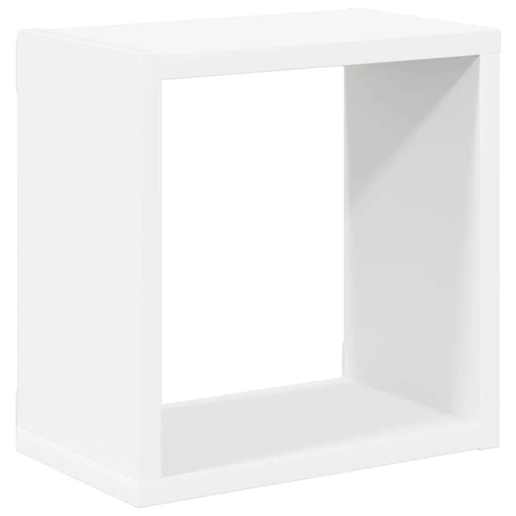 Wall Cube Shelves White Floating Storage Display Organiser 26 x 15 x 26 cm