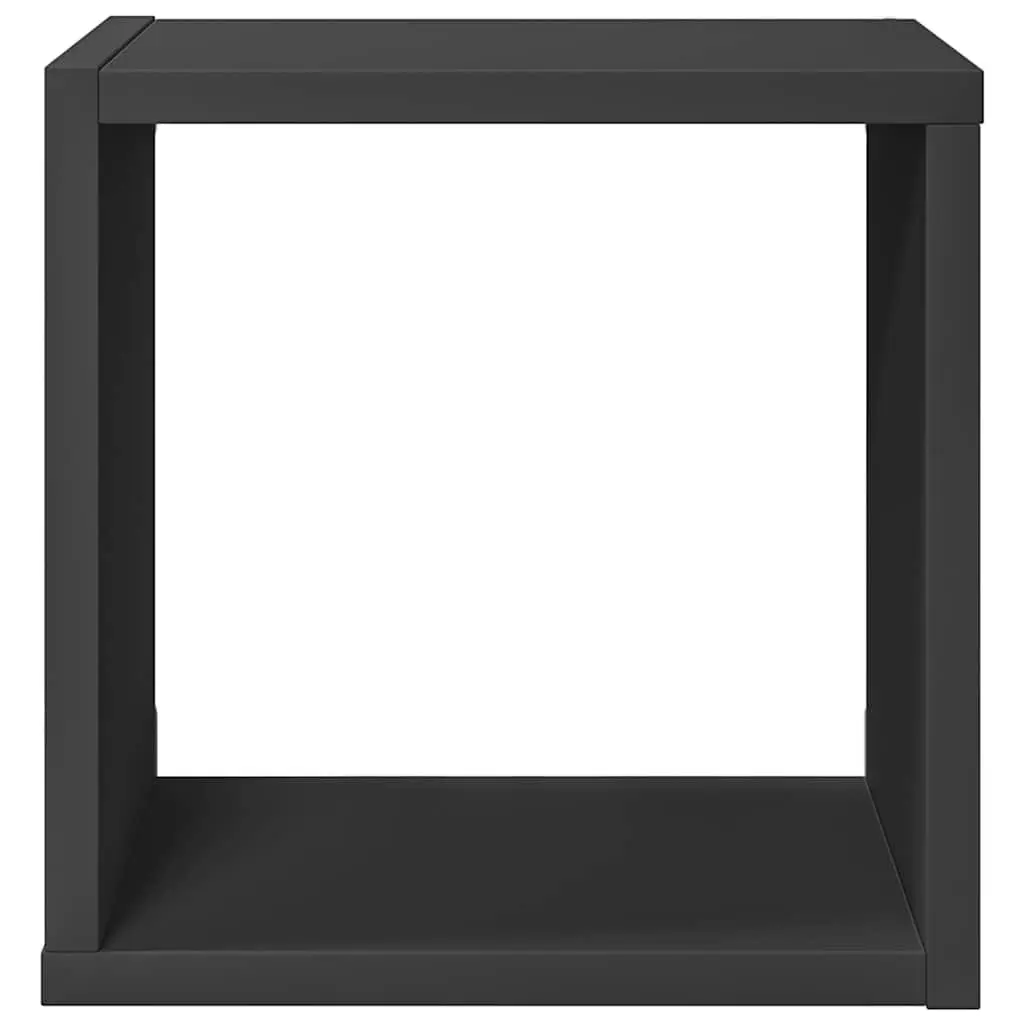 Floating Wall Cube Shelves Set of 4 Grey Storage Display Units for Home Decor and Organization