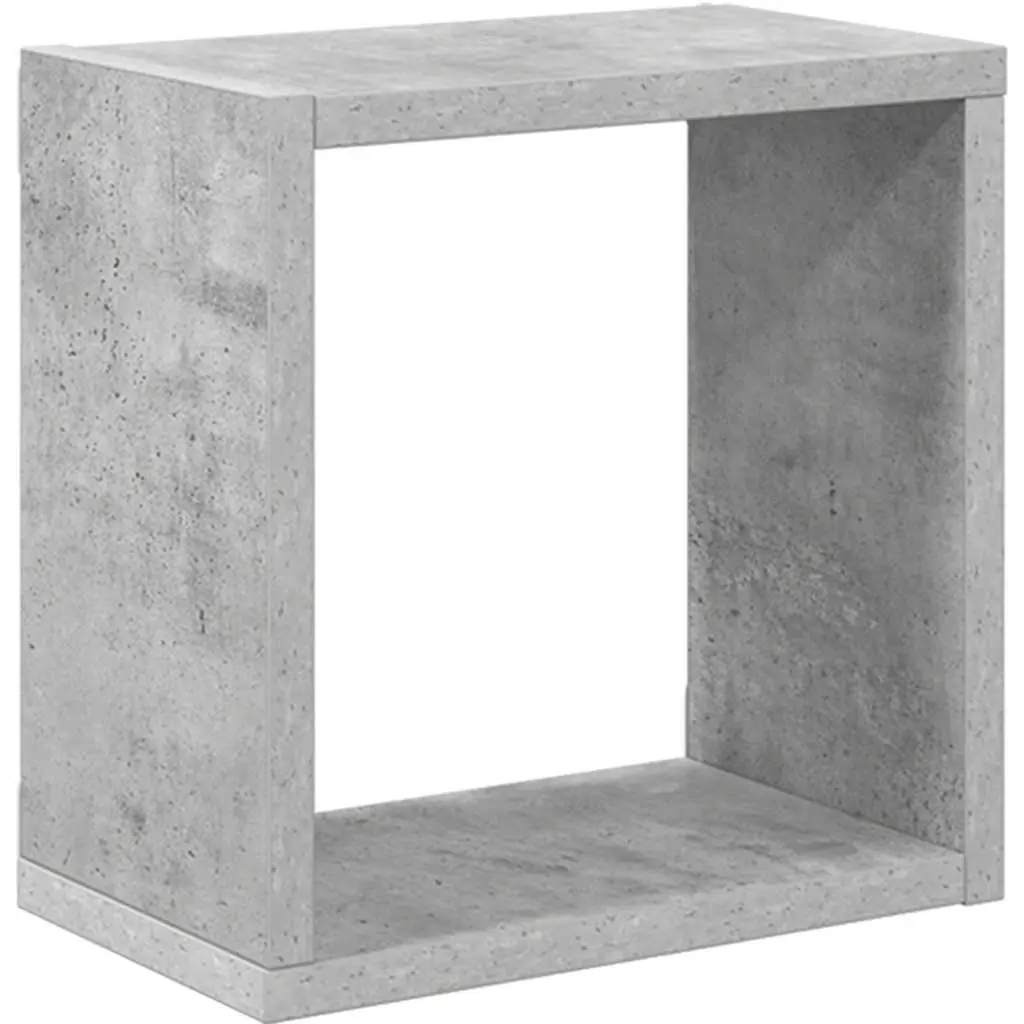 Wall Cube Shelves Grey Floating Storage Display 2 Piece