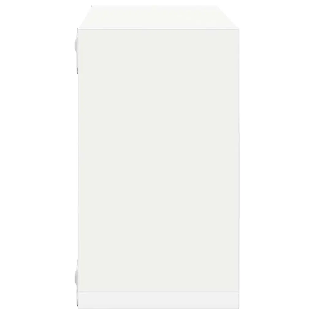 Wall Cube Shelves Floating Storage Display White Sonoma Oak 26x15x26cm Set of 2