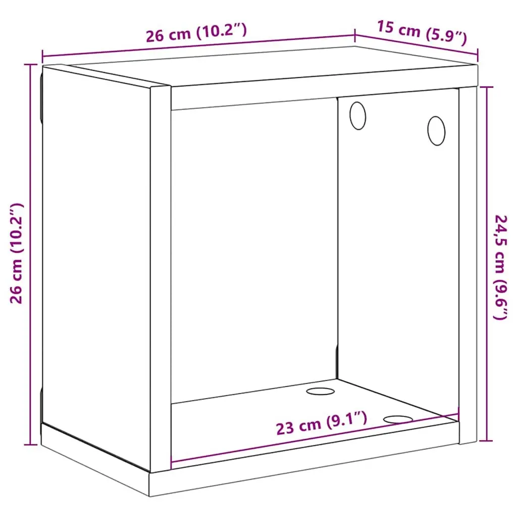 Wall Cube Shelves High Gloss White 4 Piece Floating Storage Display