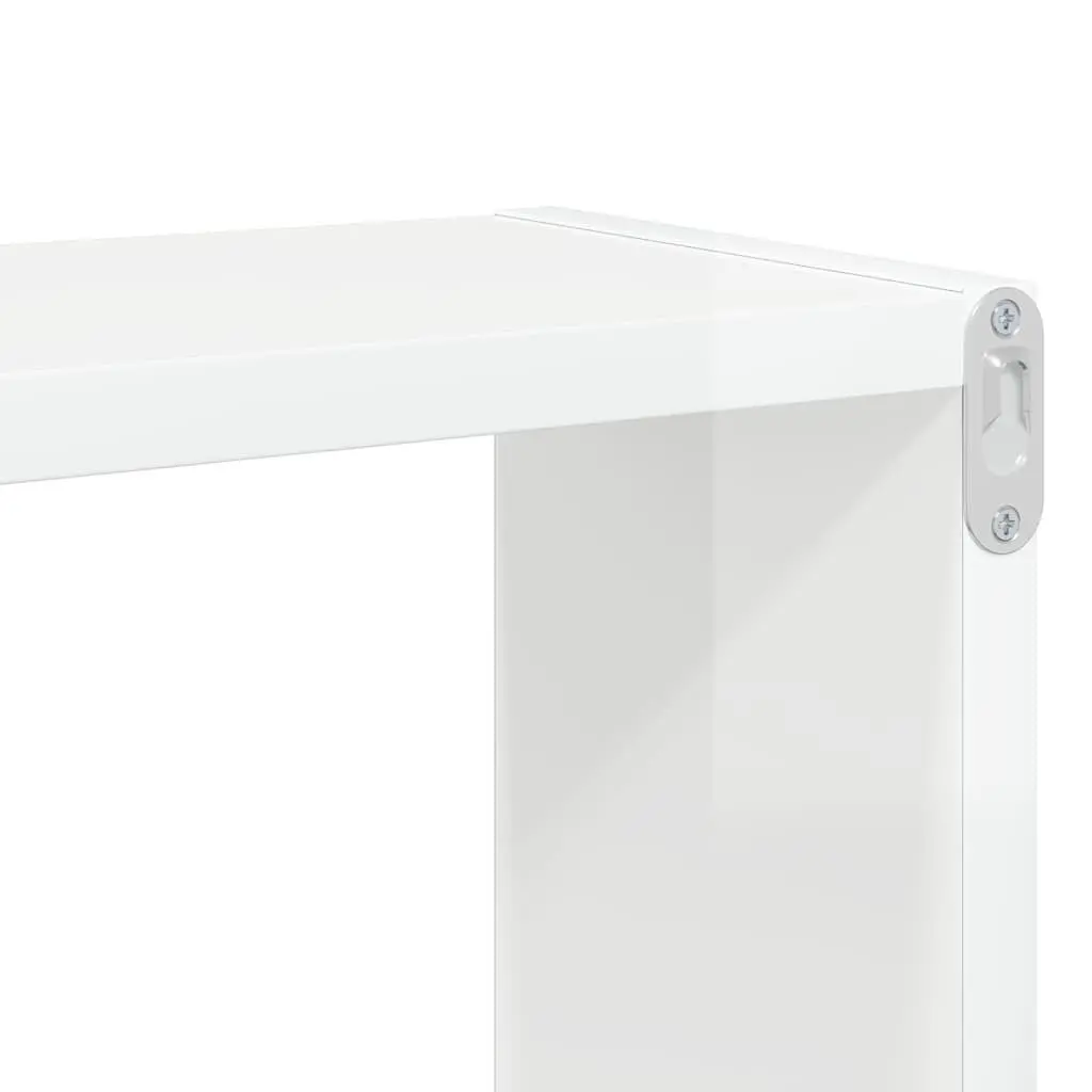Wall Cube Shelves Set White High Gloss 26 x 15 x 26 cm