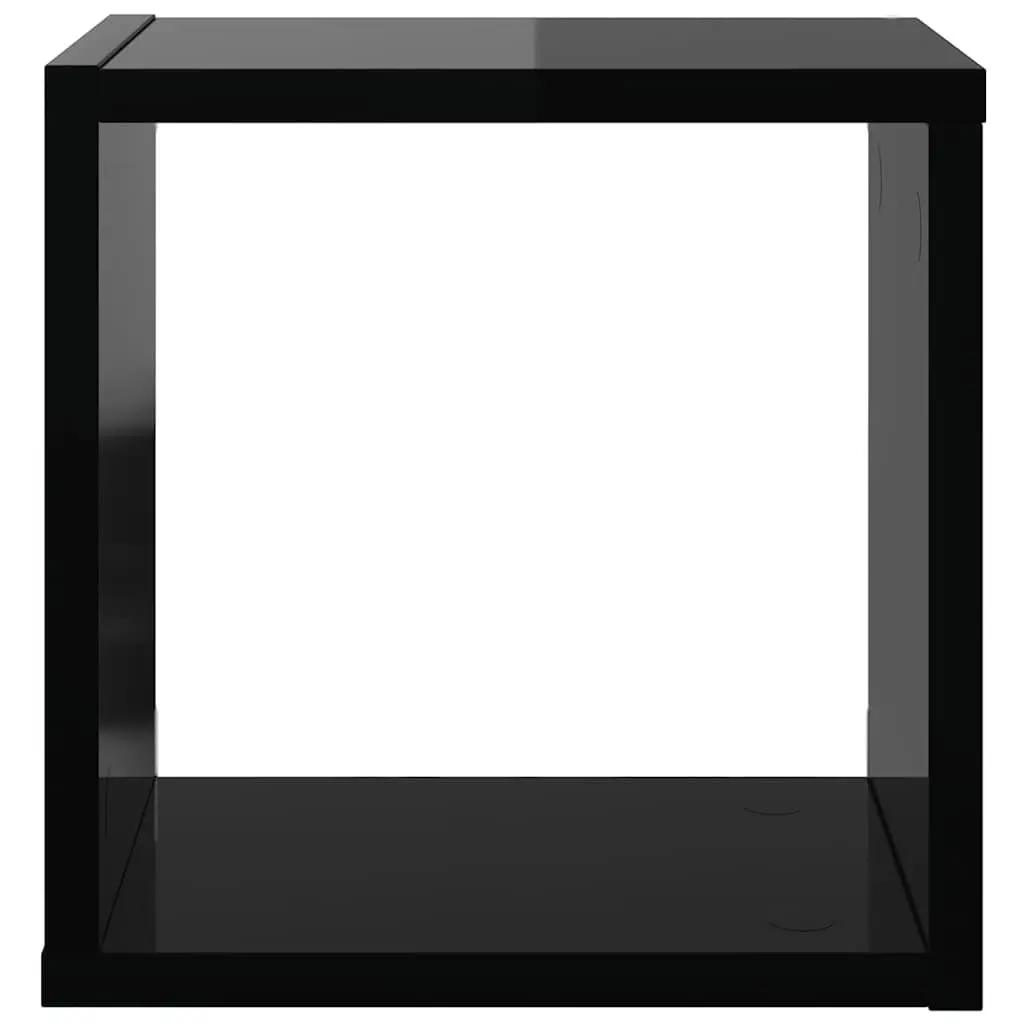 Wall Cube Shelves Floating Storage Display Black 26 x 15 x 26 cm