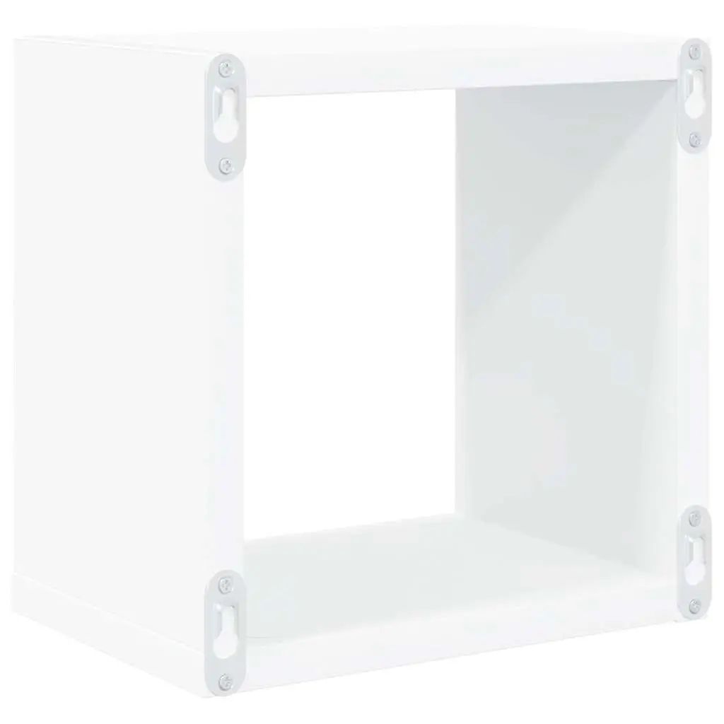 Wall Cube Shelves White Floating Storage Display Organiser Set 6 Piece