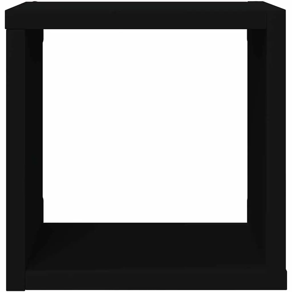 Wall Cube Shelves Black Floating Storage Display Organizer 4 Pieces