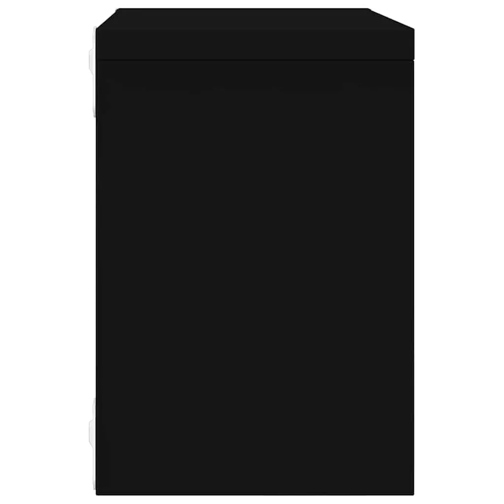 Wall Cube Shelves Black Floating Storage Display Organizer 4 Pieces