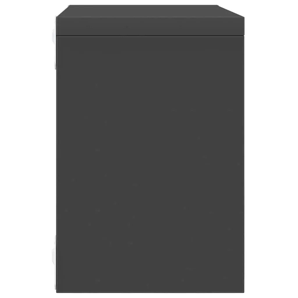 Wall Cube Shelves Grey Floating Storage Display 4 Piece