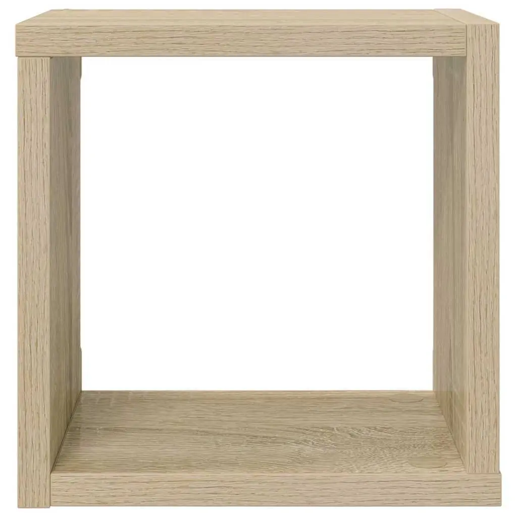 Wall Cube Shelves Brown Floating Storage Display Organizer 6 Piece