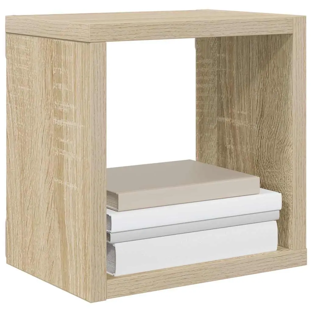 Wall Cube Shelves Brown Floating Storage Display Organizer 6 Piece
