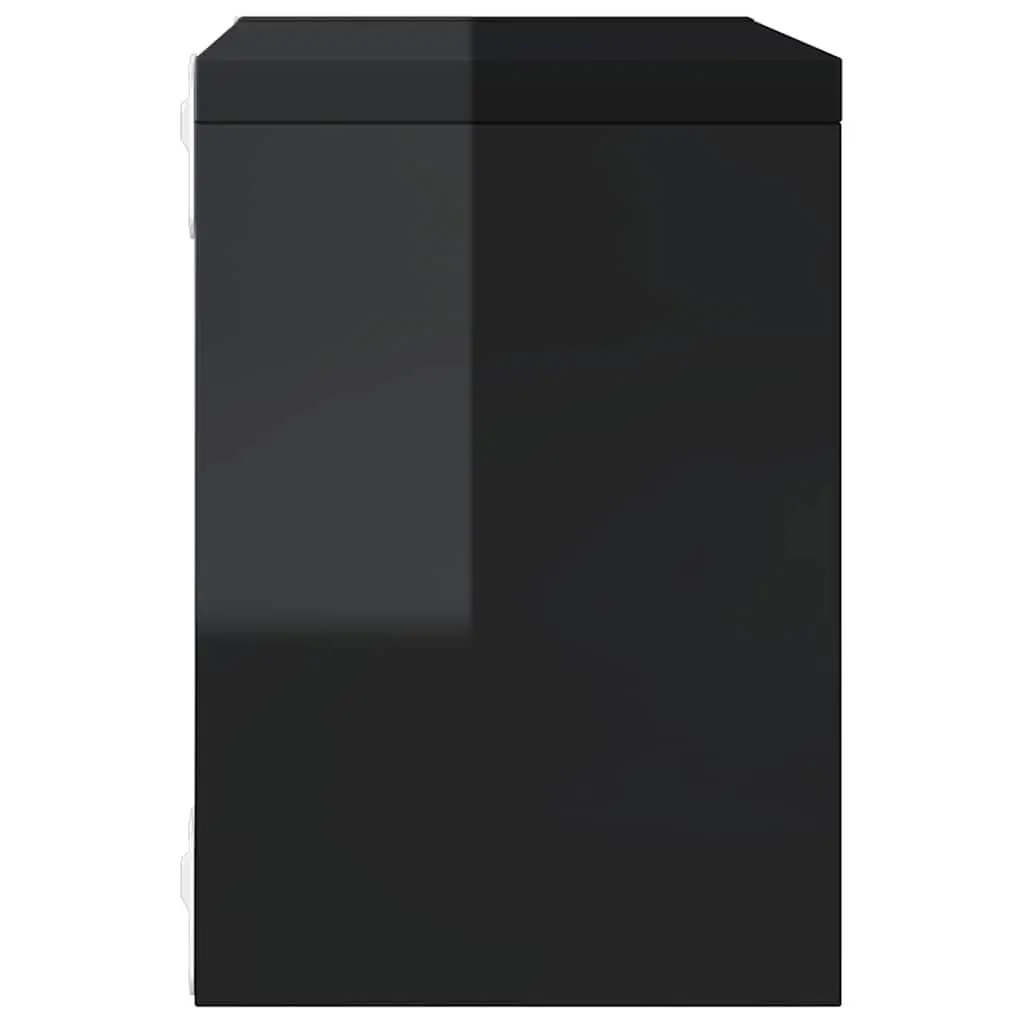 Floating Black Cube Shelves Storage Display Organiser 6 Pieces Home Decor