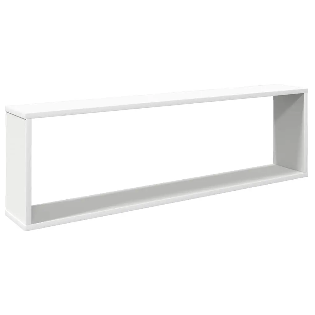 Wall Cube Shelves 2 pcs White 100x15x30 cm Storage Display Floating Shelving