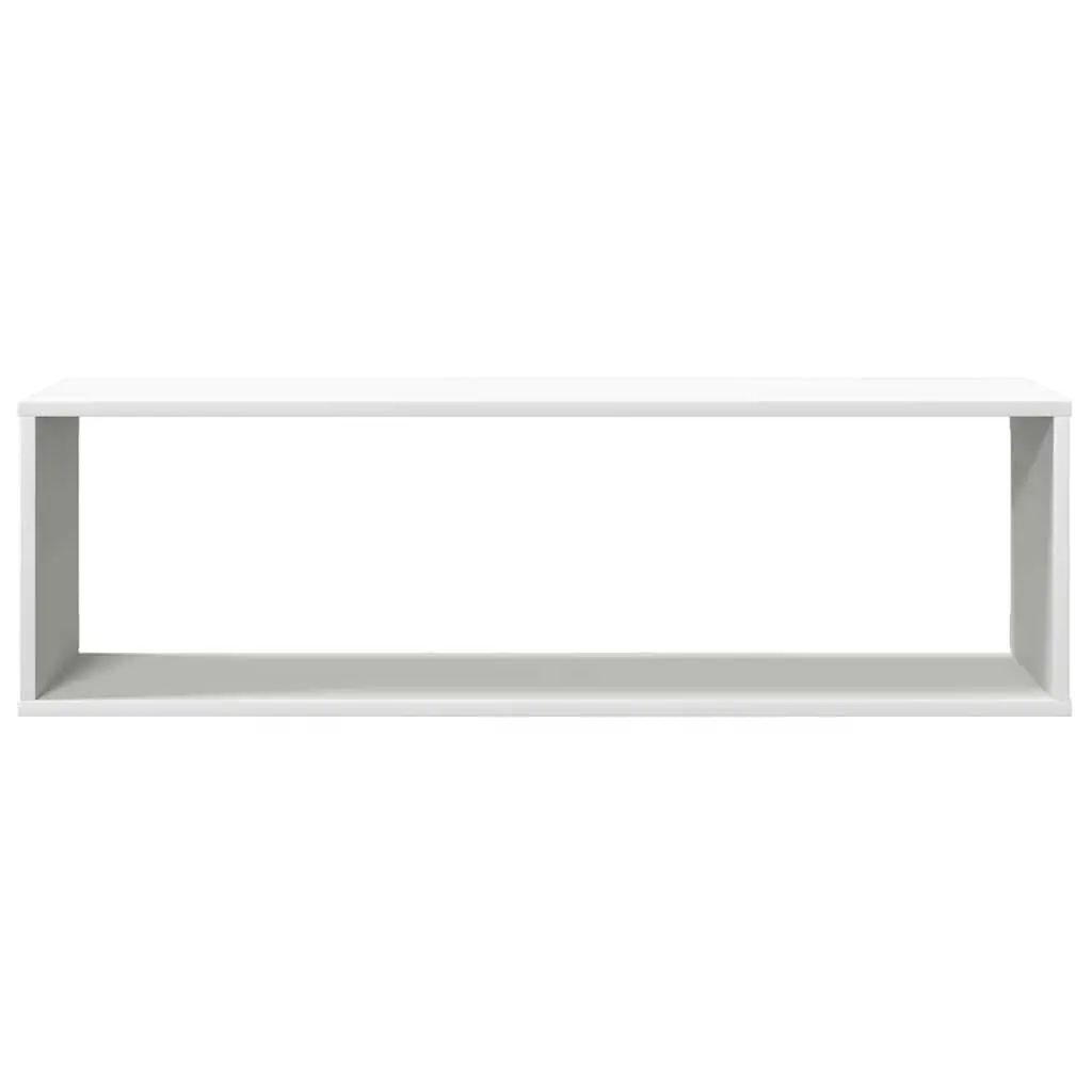 Wall Cube Shelves 2 pcs White 100x15x30 cm Storage Display Floating Shelving