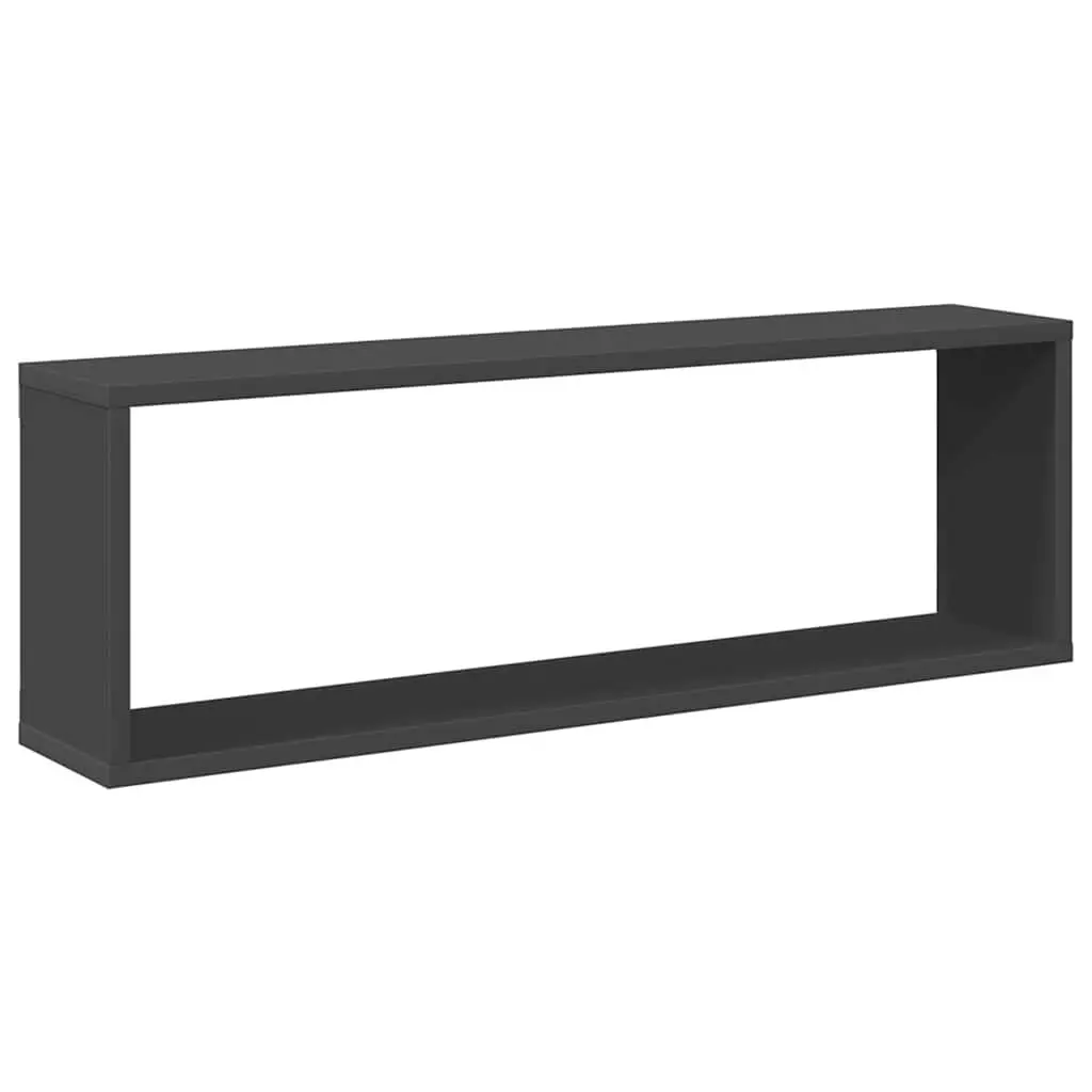 Wall Cube Shelves Grey 6 Piece Set Floating Storage Display Home Decor