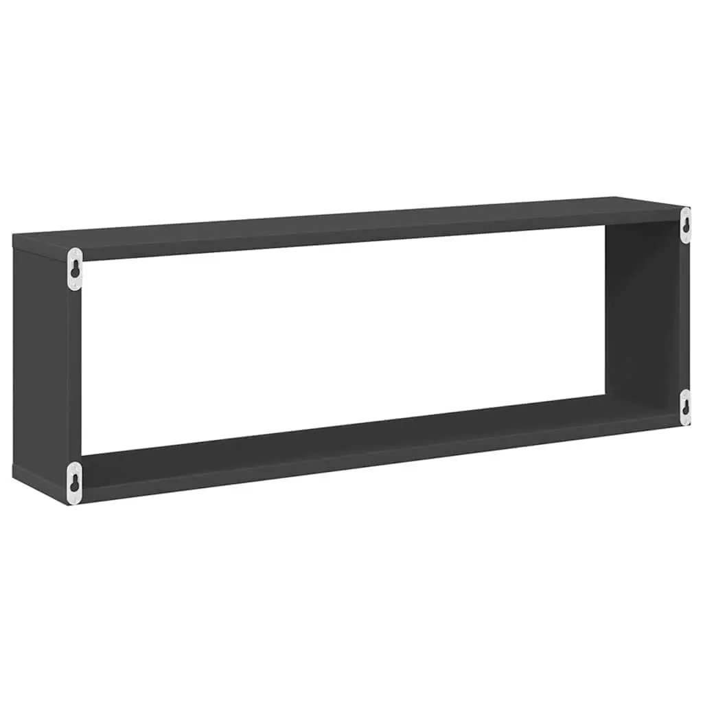 Wall Cube Shelves Grey 6 Piece Set Floating Storage Display Home Decor