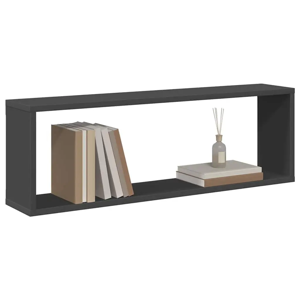 Wall Cube Shelves Grey 6 Piece Set Floating Storage Display Home Decor