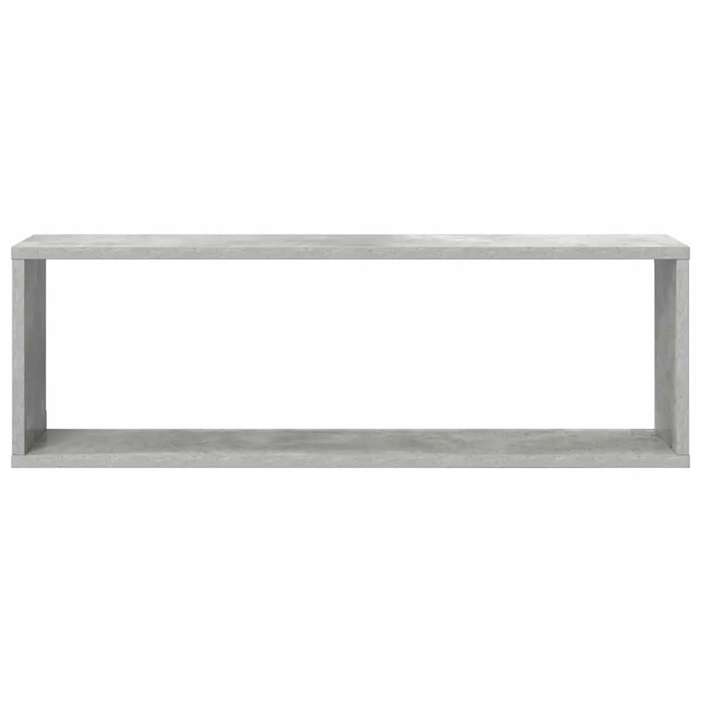 Wall Cube Shelves Set Grey Engineered Wood Display Storage Shelving Unit 6 Piece