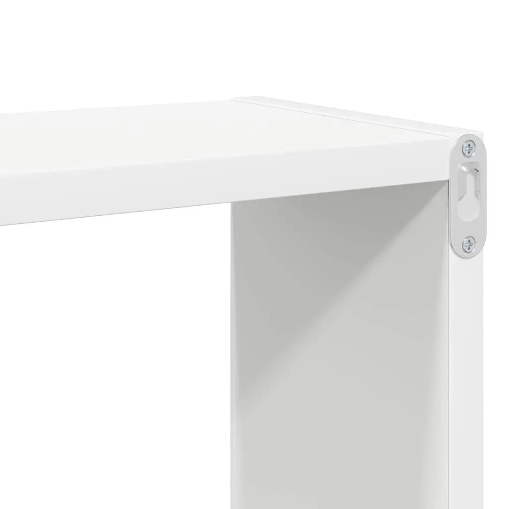 6-Piece Wall Cube Shelves Set in White Sonoma Oak