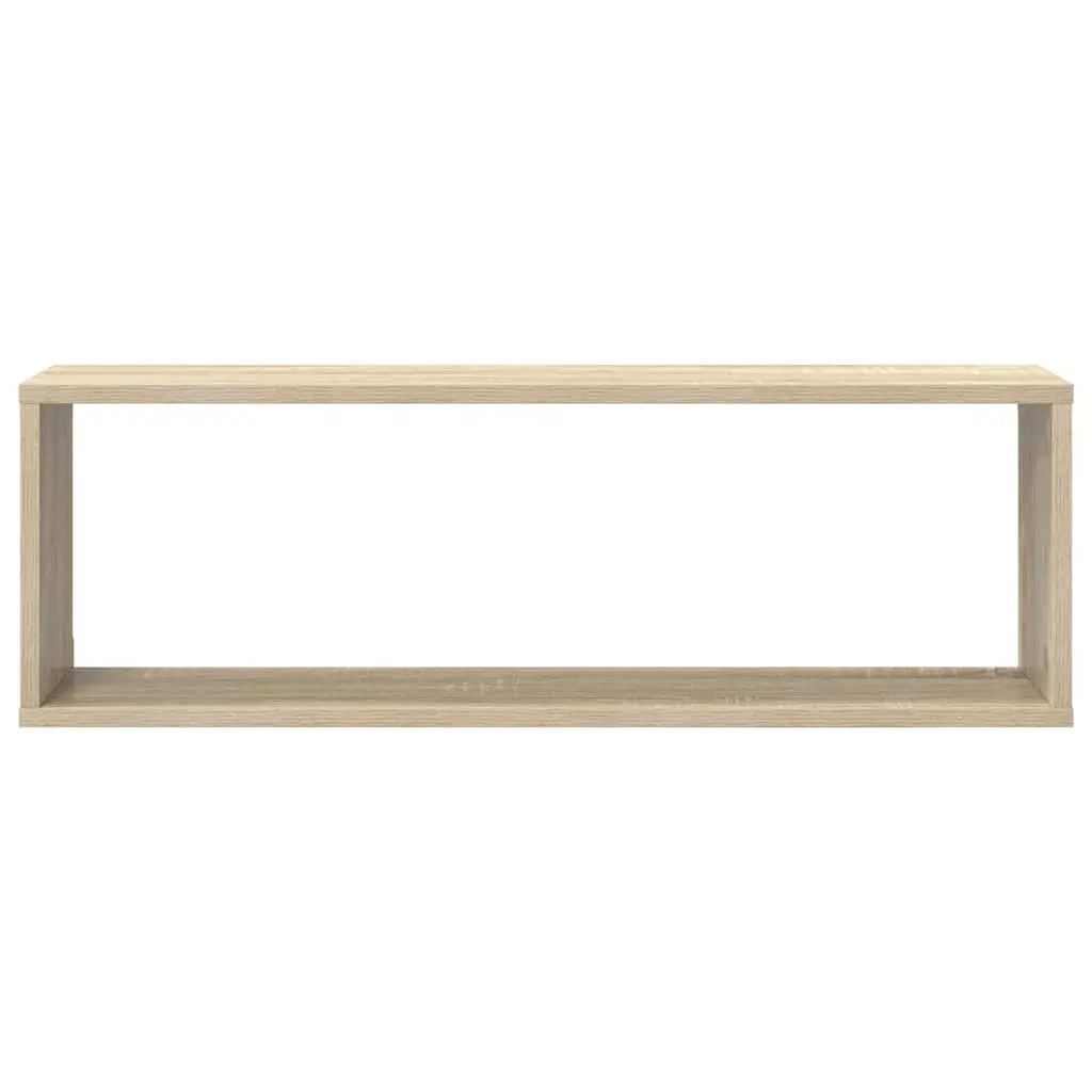 6-Piece Wall Cube Shelves Set in White Sonoma Oak