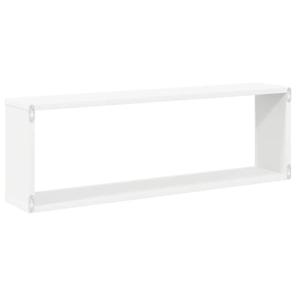 6-Piece Wall Cube Shelves Set in White Sonoma Oak