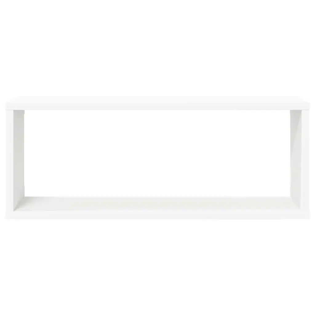 Wall Cube Shelves White 6 Piece Set Engineered Wood Storage Display Floating Shelving Unit