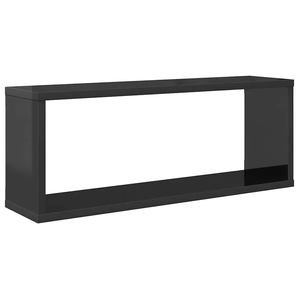 Wall Cube Shelves Grey Floating Shelving Set 6 Pieces Engineered Wood