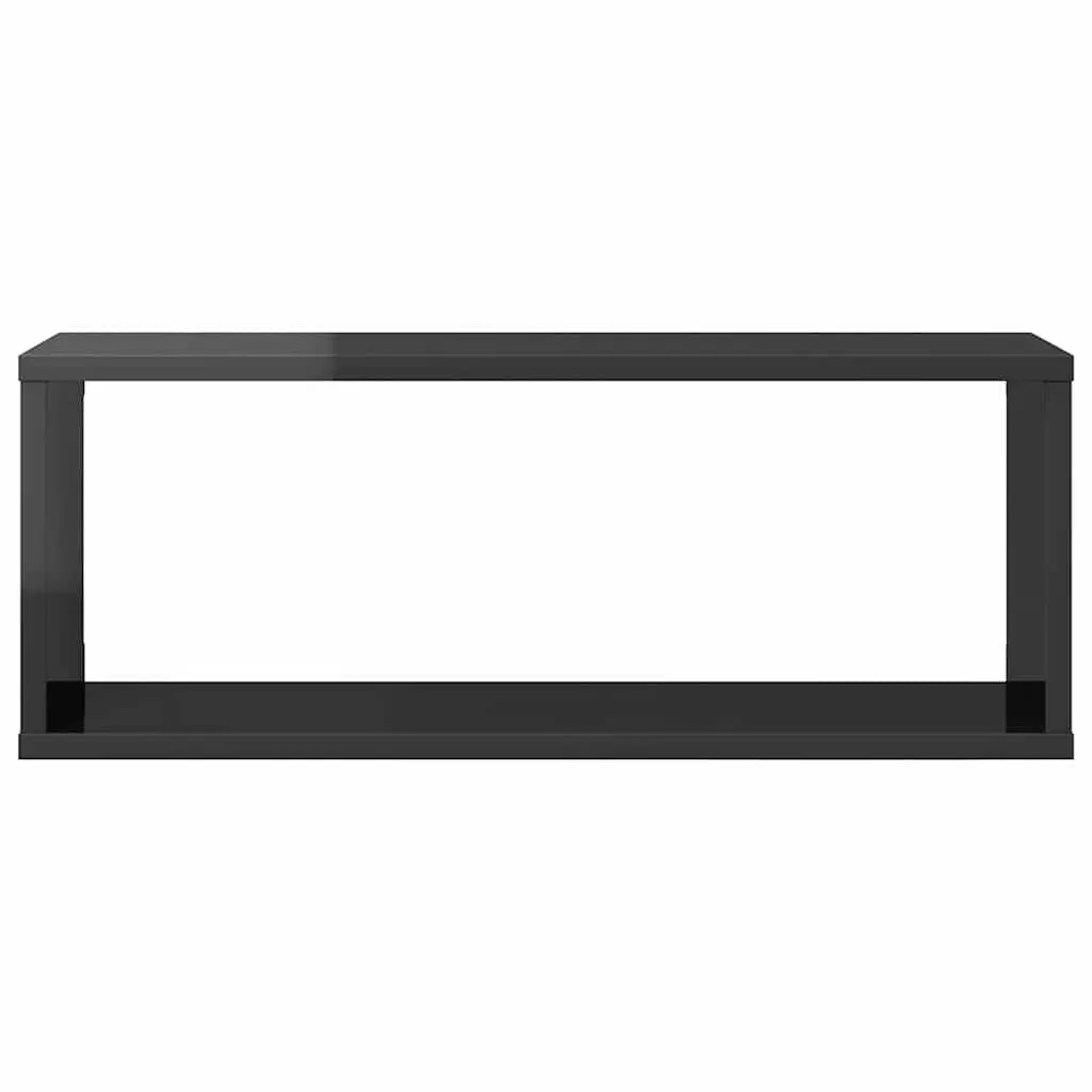 Wall Cube Shelves Grey Floating Shelving Set 6 Pieces Engineered Wood