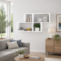 Modern White Cube Wall Shelf for Stylish Home Decor