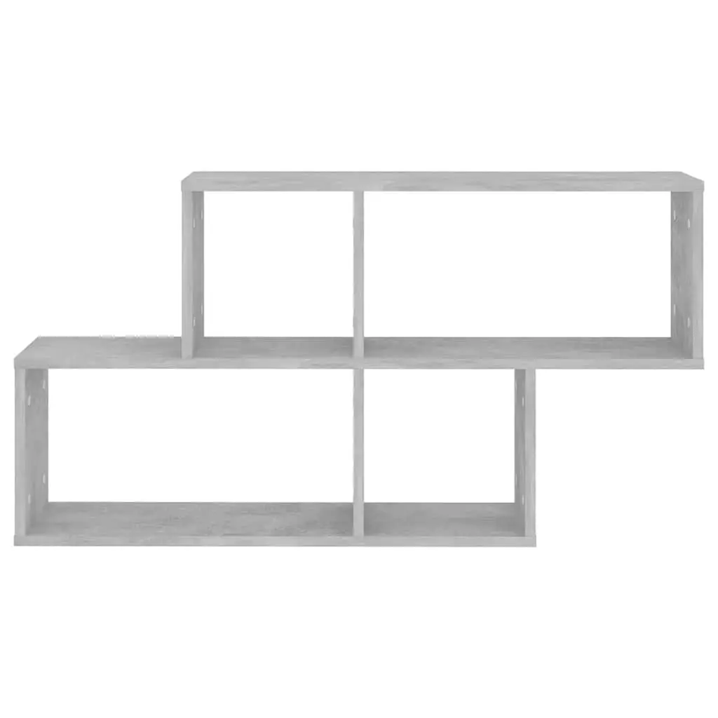 Wall Shelf Engineered Wood Concrete Grey 100x18x53cm Display Storage Organizer