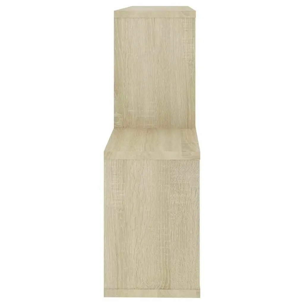 Wall Shelf White Sonoma Oak Engineered Wood Cube Display Storage