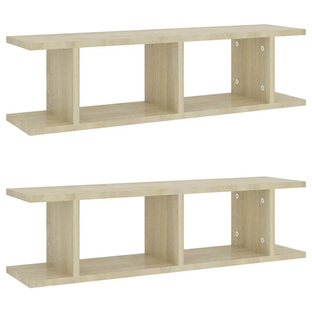Wall Shelves Brown Floating 75 x 18 x 20 cm Engineered Wood